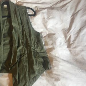 Green Asymmetric Vest